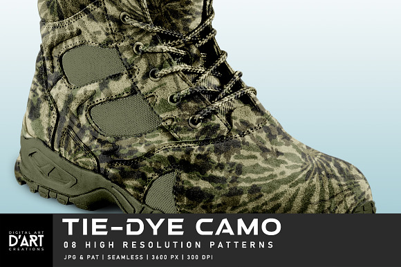 Tye die camouflage patterns