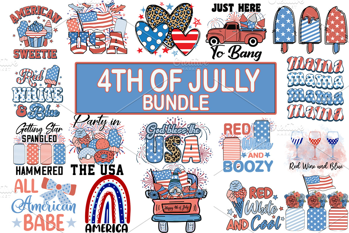 4th Of July Design Graphics Bundle | Creative Market