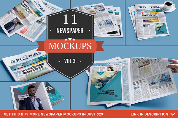 Download Newspaper Mockup Psds Vol 3 Creative Mockup Templates Creative Market