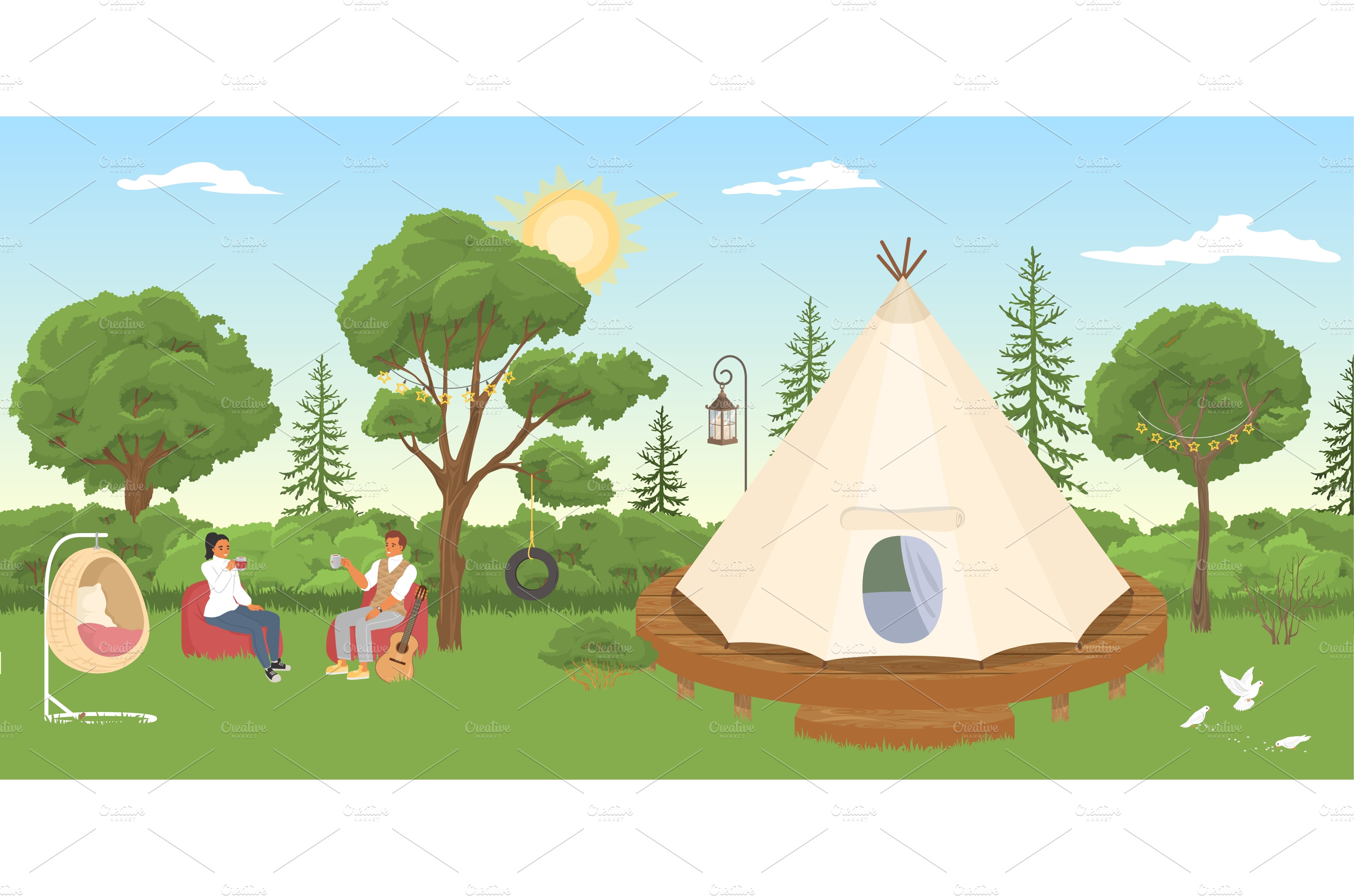 Glamping Clipart Glamping Illustrations Camping Clipa