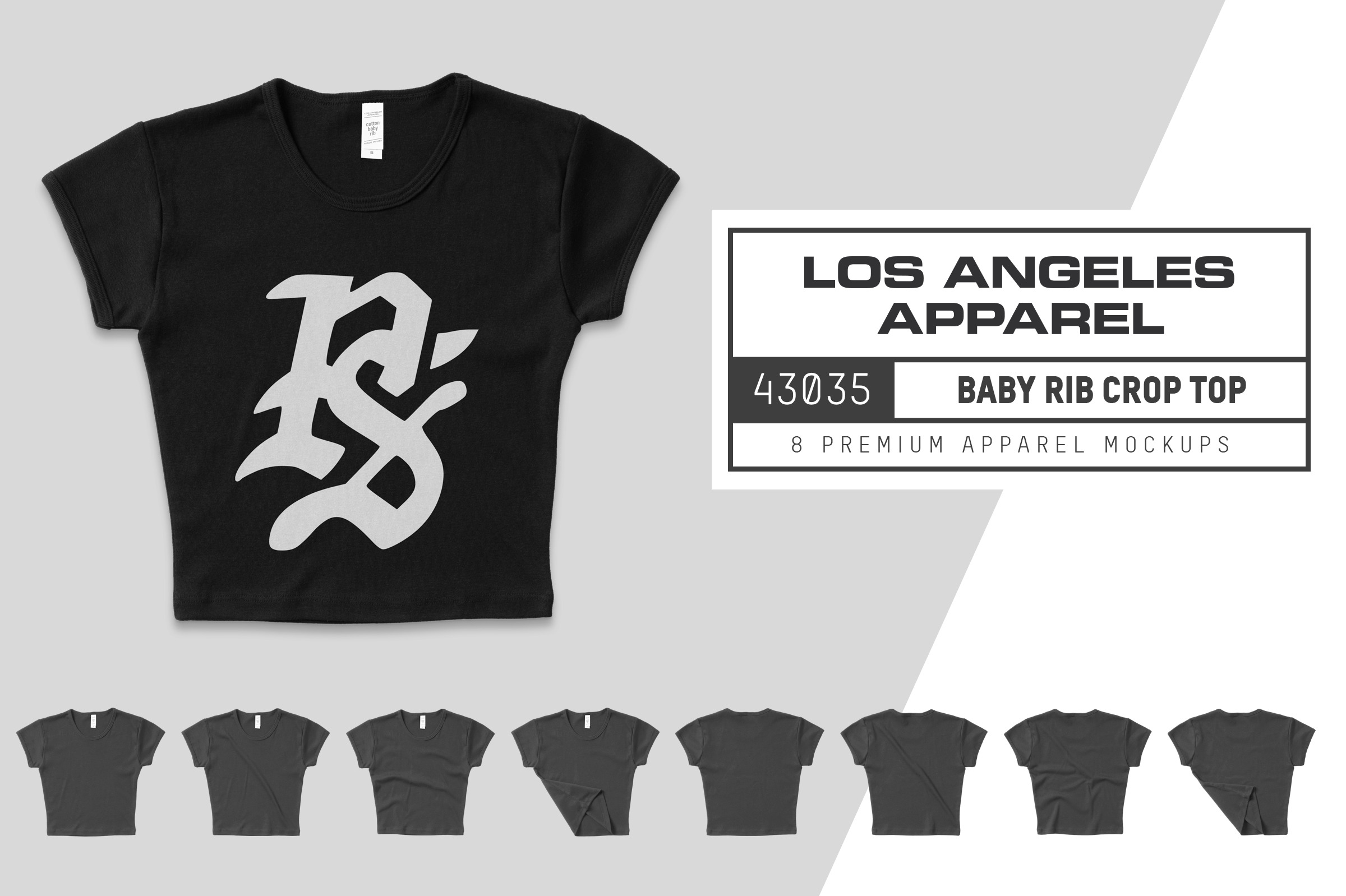 Los Angeles Apparel 2017MN Mock Neck T-Shirt