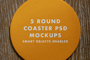 Download Round Coaster Mockup Pack Creative Photoshop Templates Creative Market