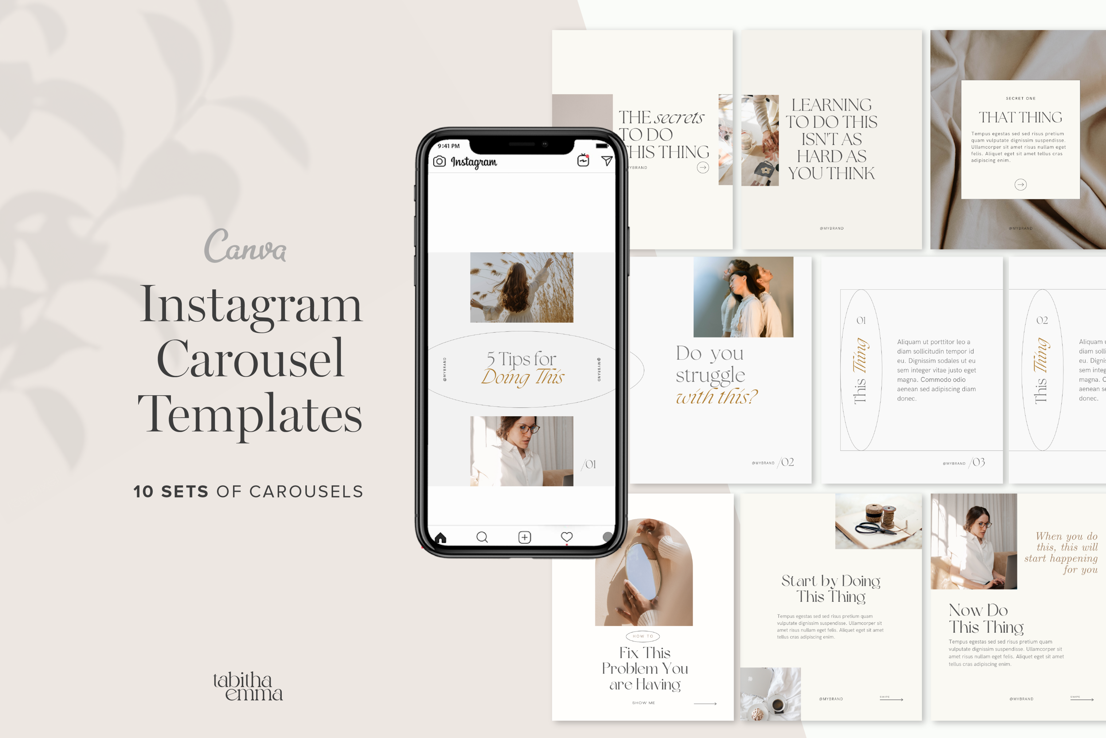 Instagram Carousel Templates Canva | Creative Market