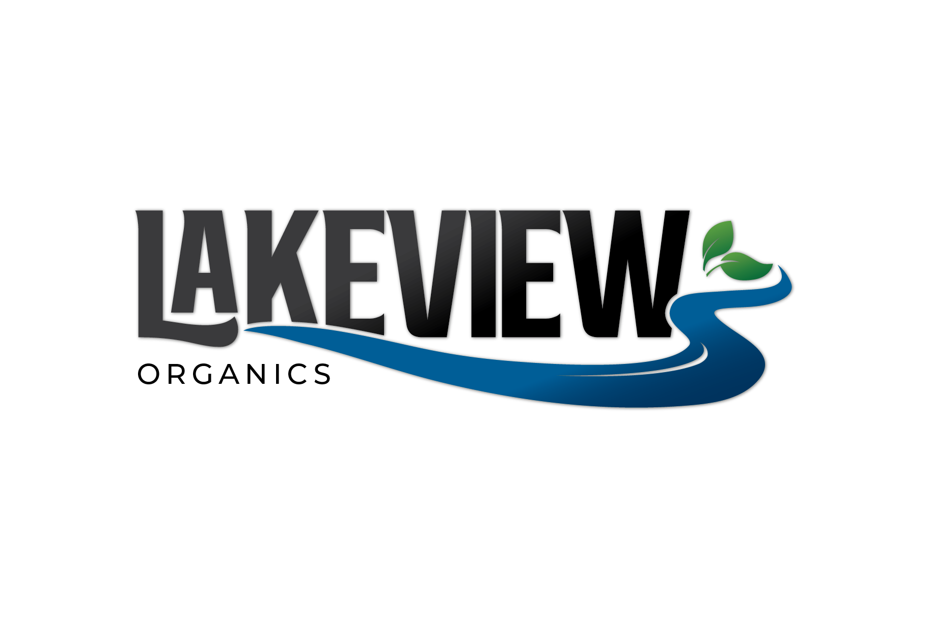 Lakeview Logo With Water And Leaves Creative Market