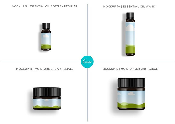 Cosmetic Container Mockups for Canva