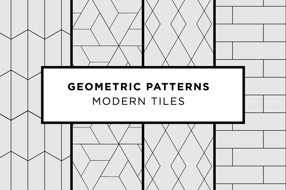 Geometric Patterns Modern Tiles Illustrator Graphics Creative Market