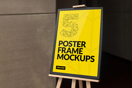 Poster Easel Stand Mockup