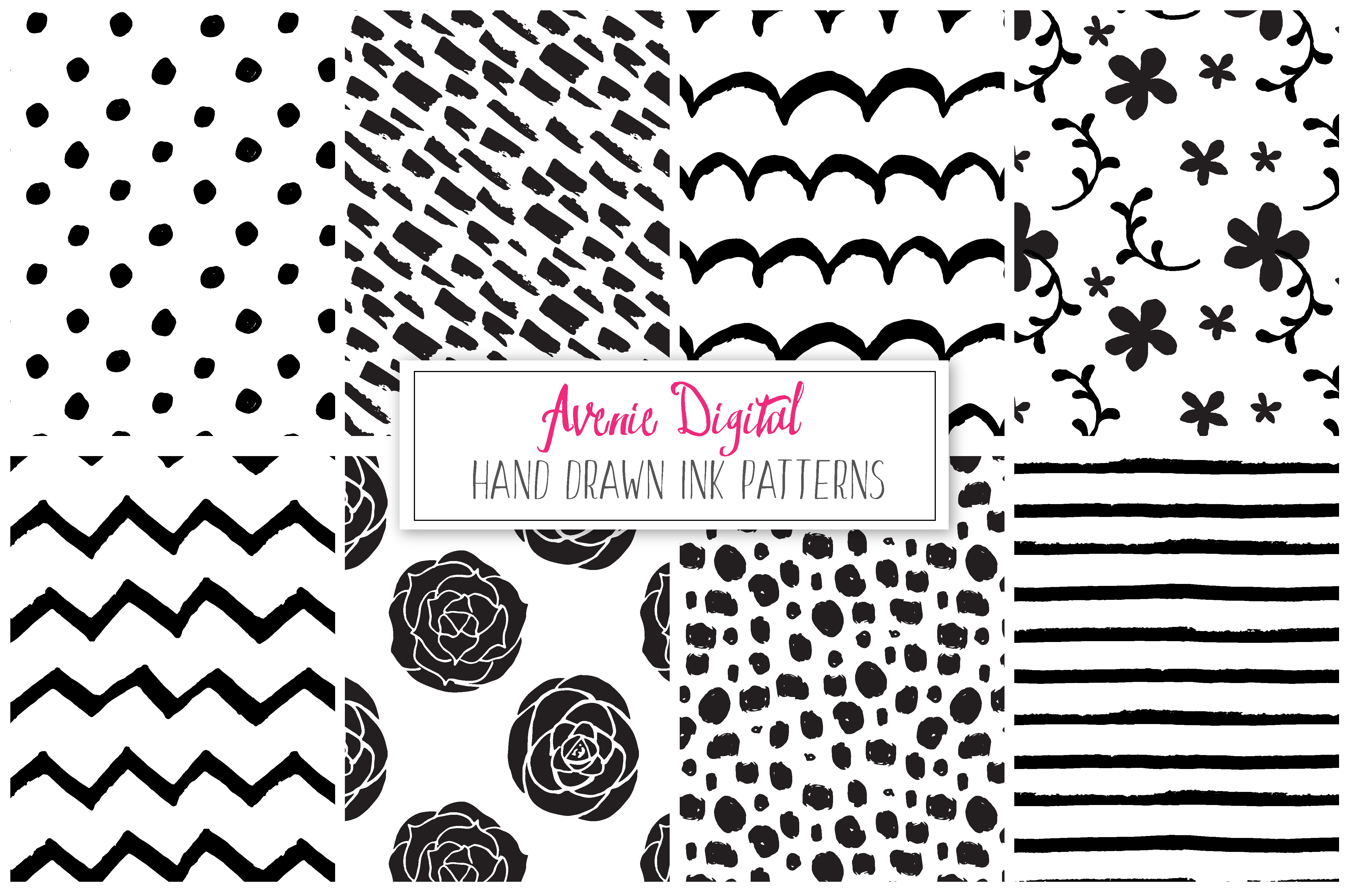 Download Hand Drawn Vector Patterns - Papers | Pre-Designed ...