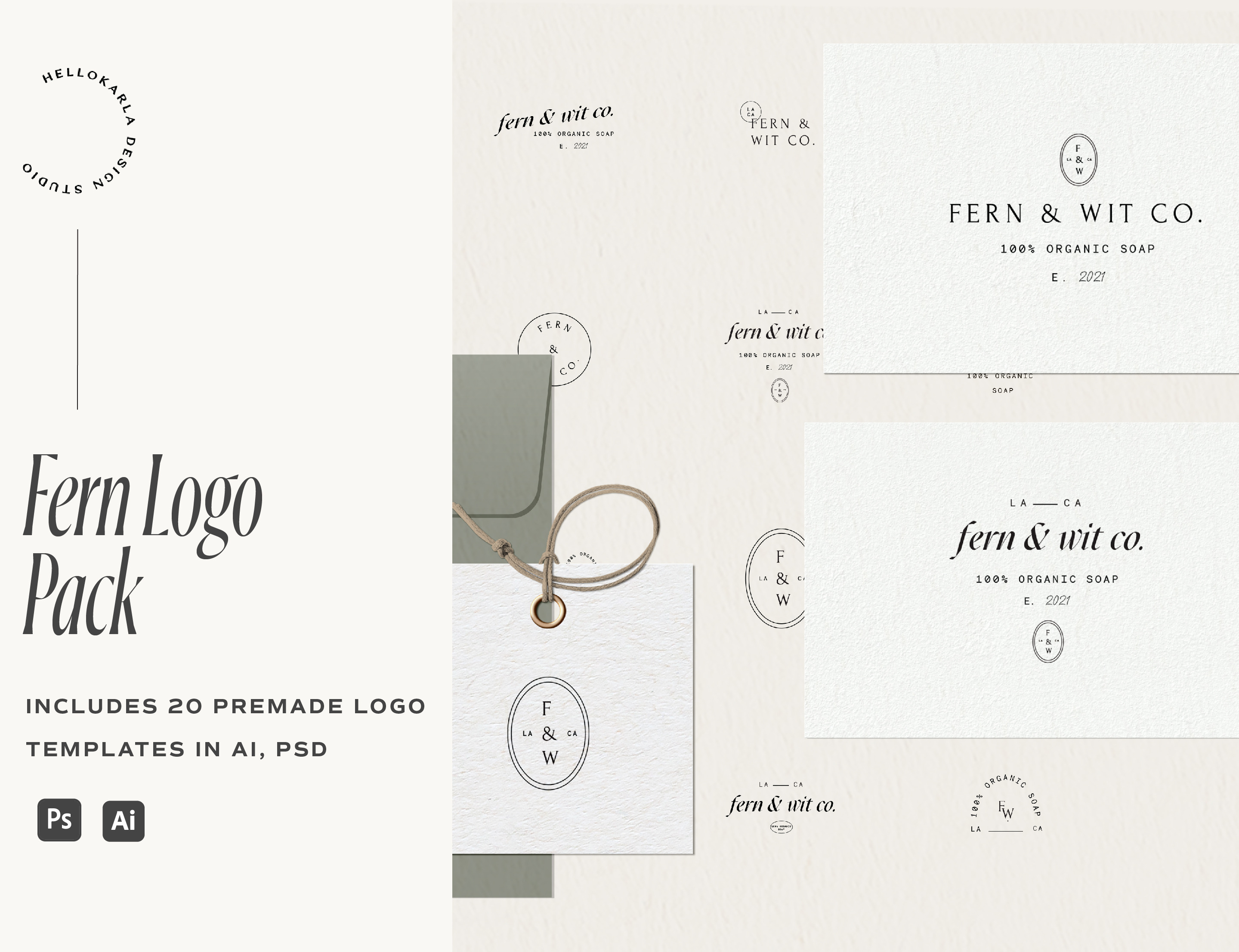 Fern Minimal Logo Pack | Creative Market