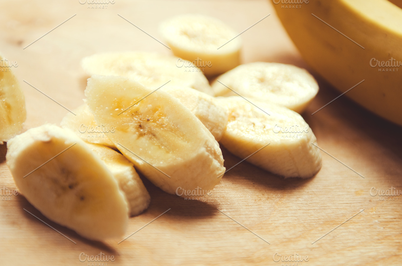 Bunch of Raw Organic Bananas Ready to Eat Stock Photo by esindeniz