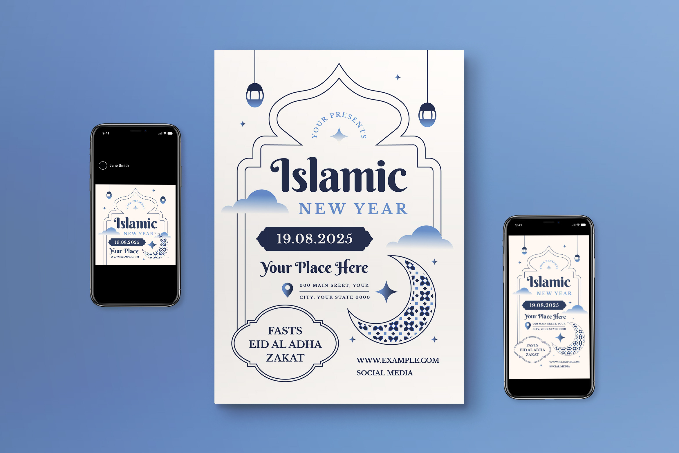 Islamic New Year Flyer Template  Flyer Templates ~ Creative Market