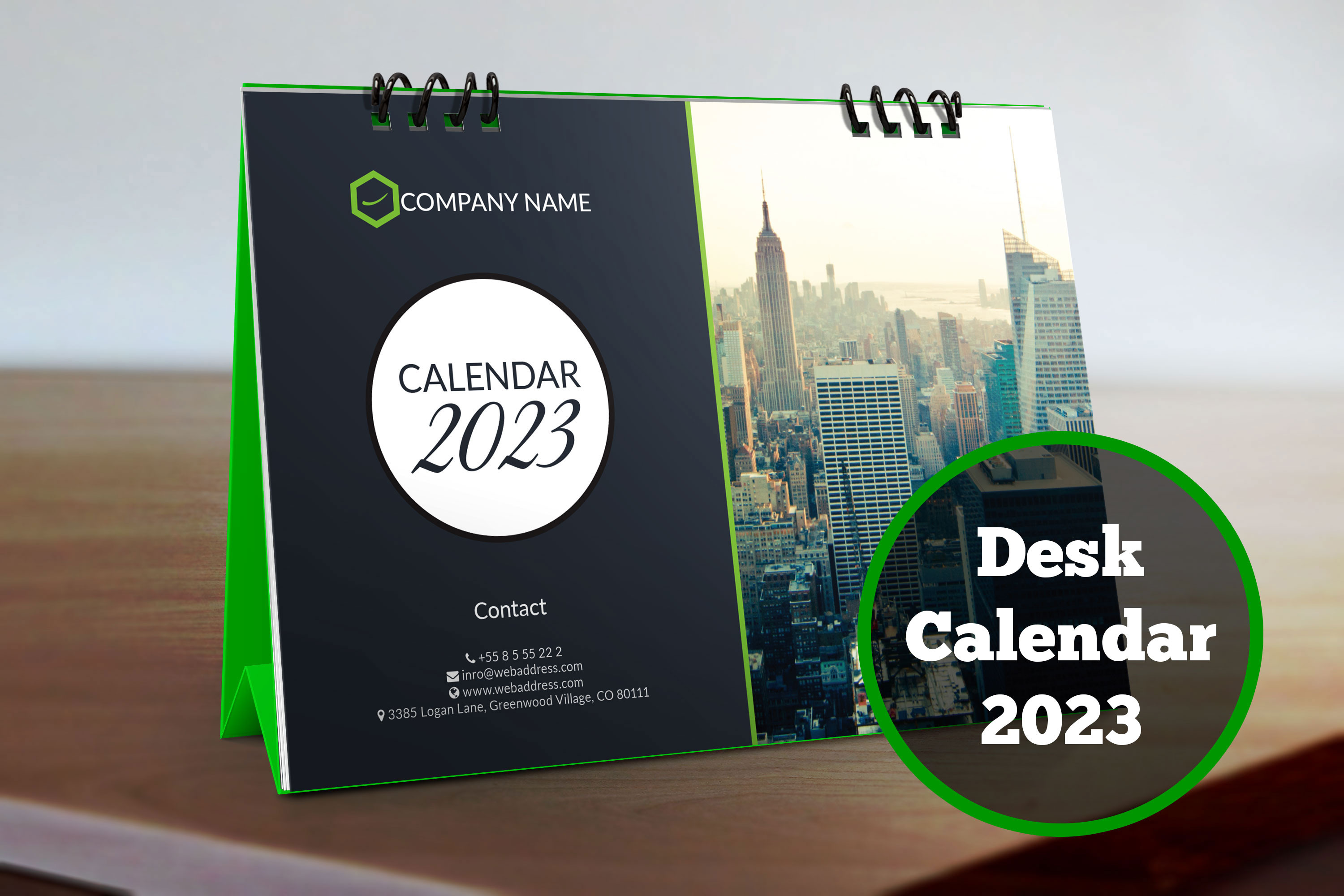 Calendar 2023 Desk Calendar Stationery Templates Creative Market