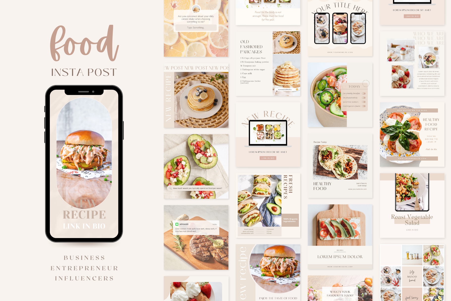 Food Instagram Post Template | Social Media Templates ~ Creative Market