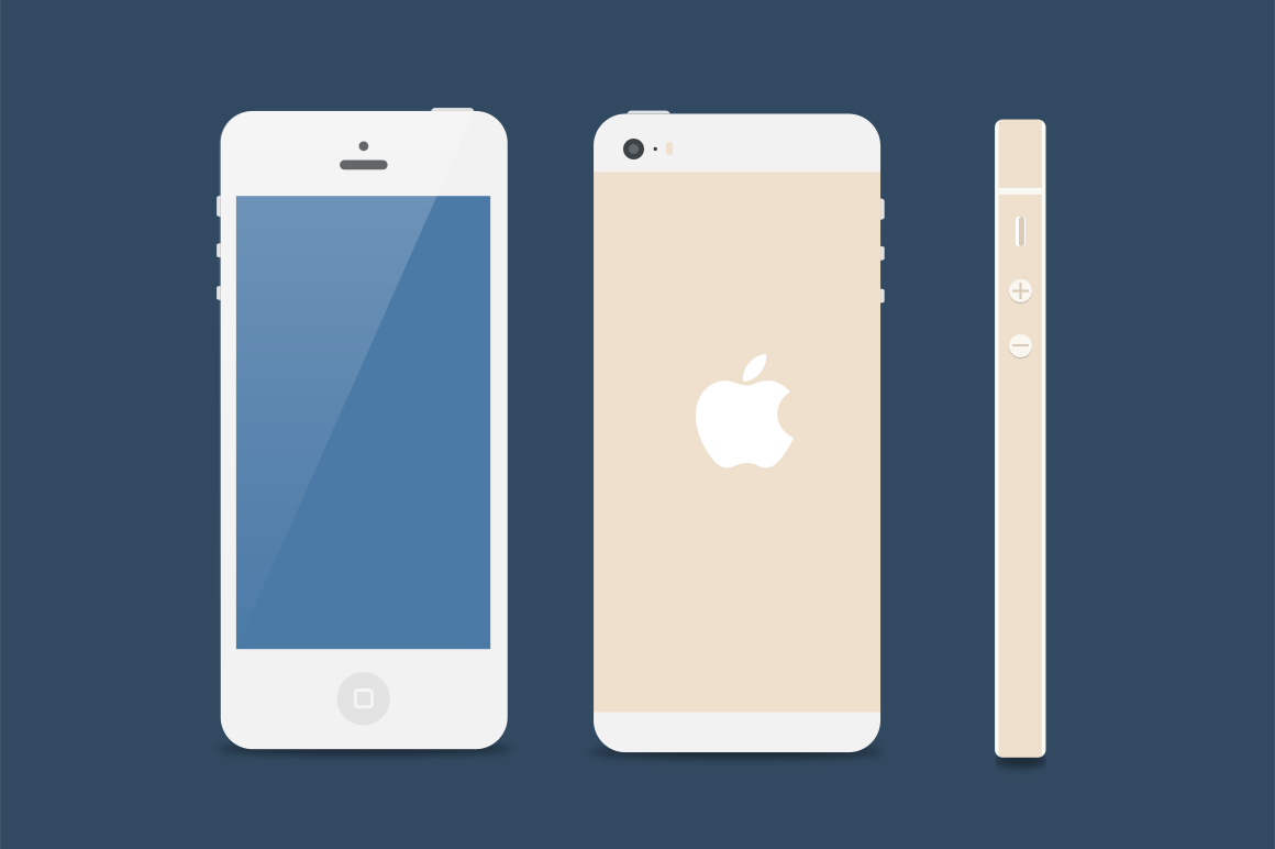 Download Flat iPhone 5s Mockup | Creative Illustrator Templates ...