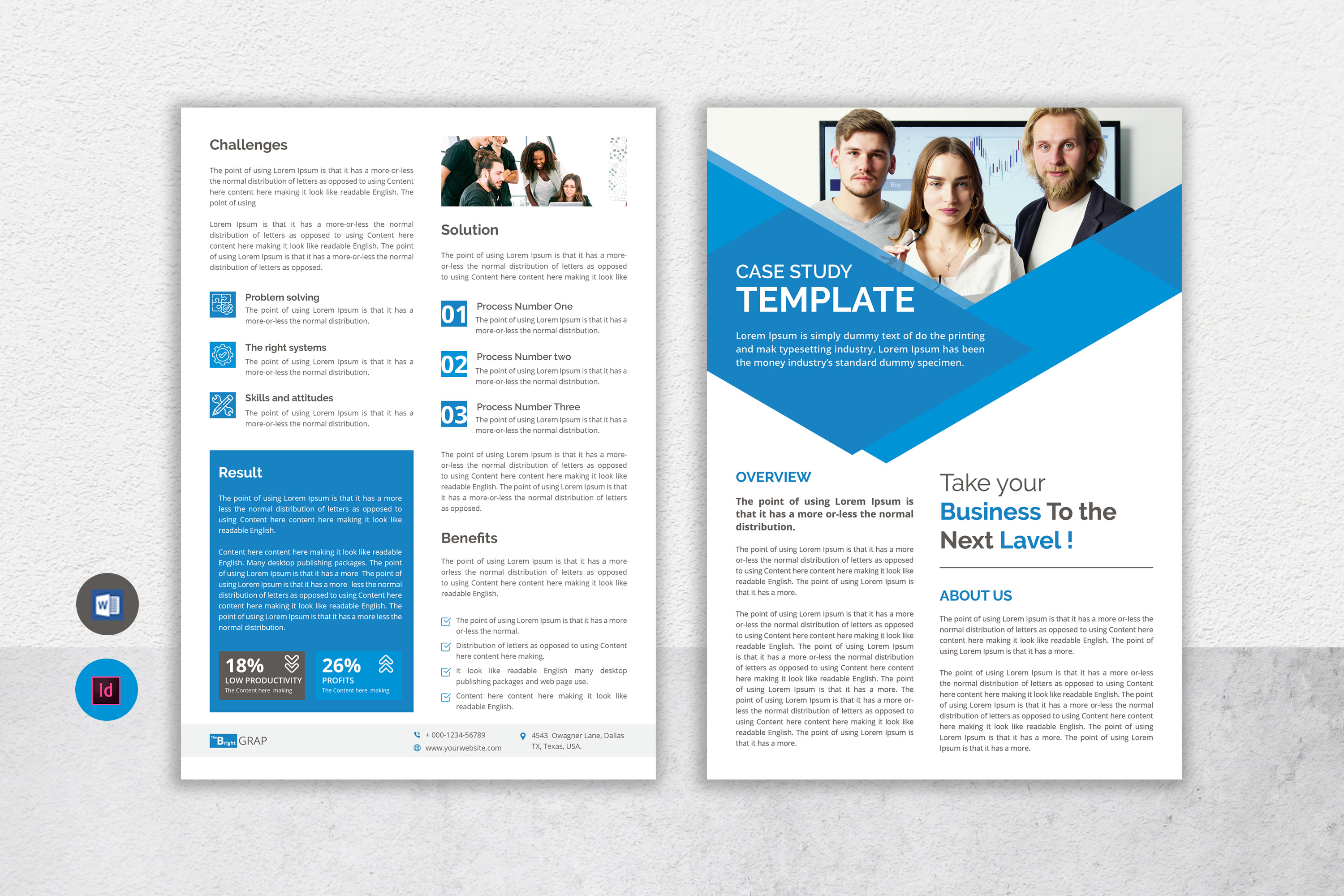 Case Study Word Template | Creative Market