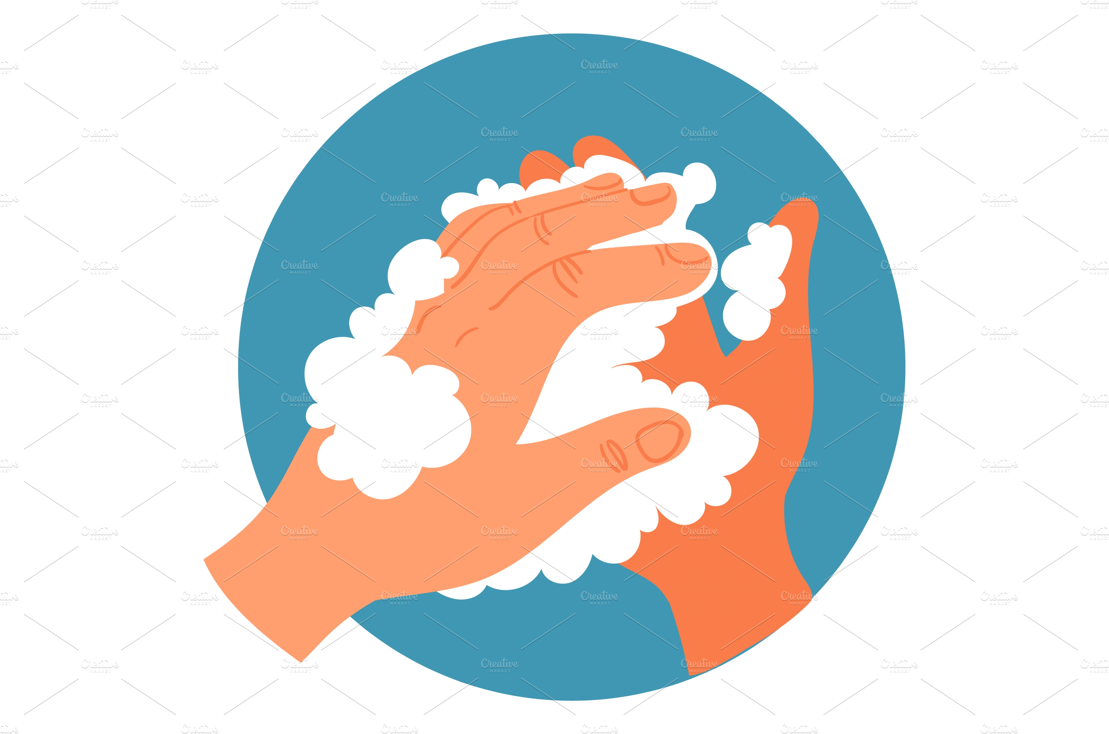 Lather hands rubbing together | Vector Graphics ~ Creative Market 