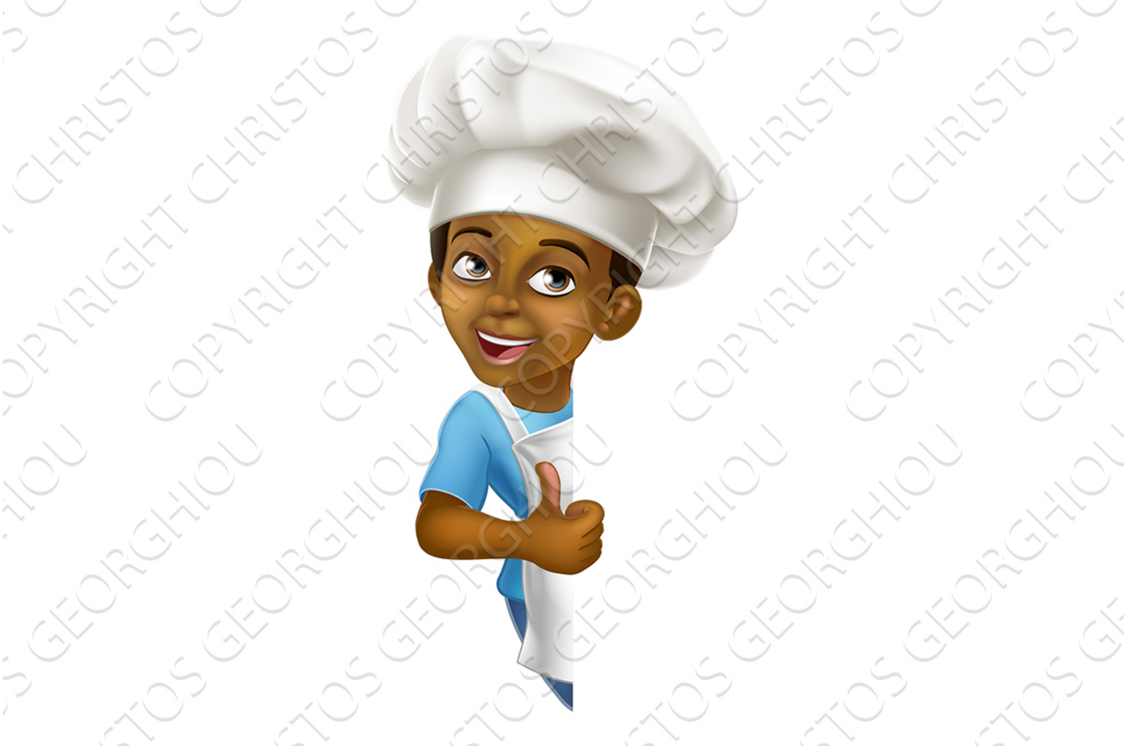 Black Boy Cartoon Child Chef Kid | Education Illustrations ~ Creative ...