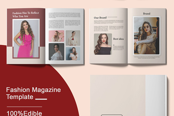 Clean Fashion Magazine Design Layout Graphic by MightyDesign