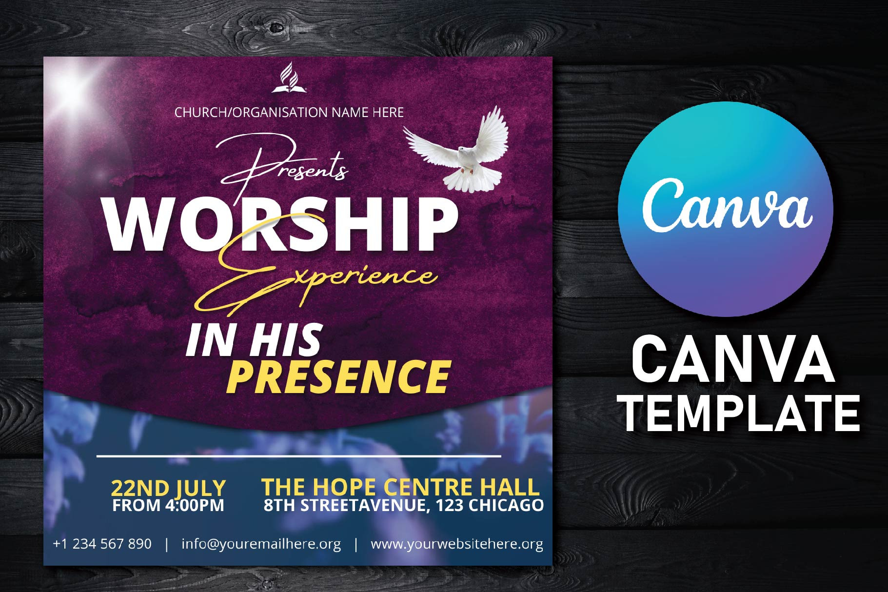 WORSHIP EXPERIENCE CANVA TEMPLATE | Creative Market