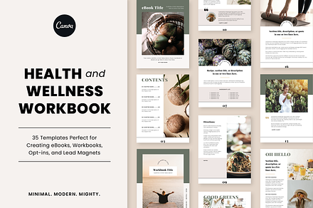 Health Canva Workbook Template | Creative Market