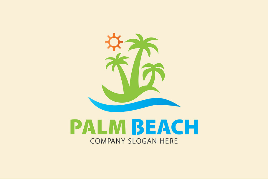 Palms Love Logo | Creative Illustrator Templates ~ Creative Market