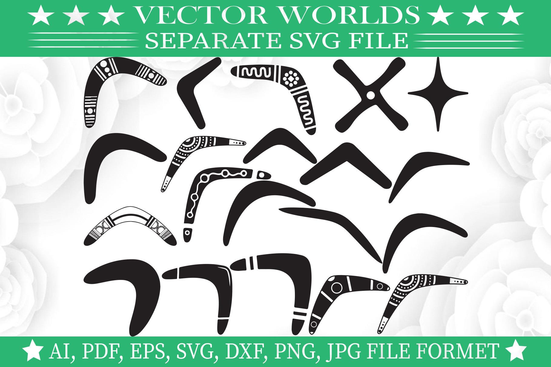 Mid-Century Modern Boomerang SVG bundle - Retro Design