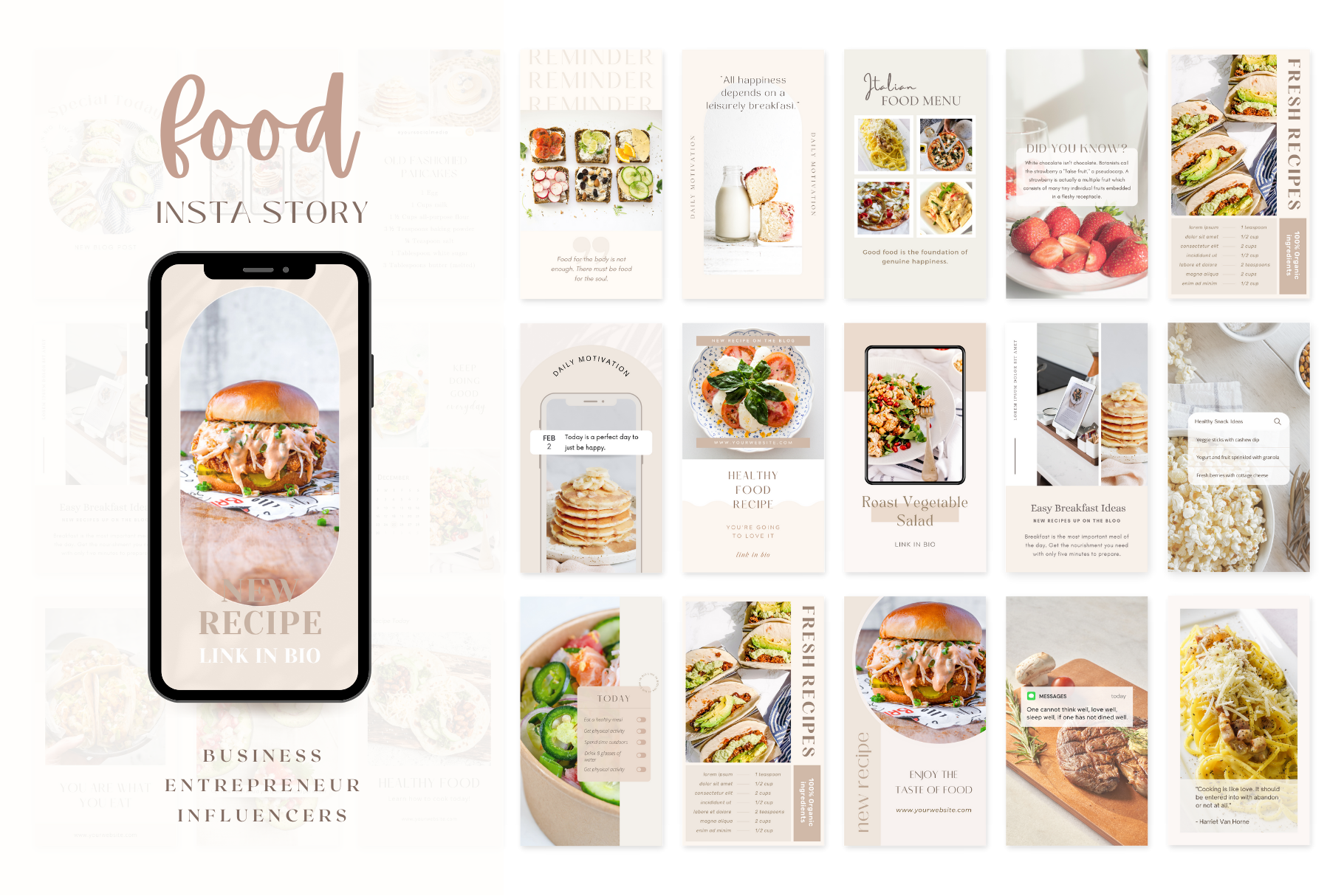 Food Instagram Story Template | Social Media Templates ~ Creative Market