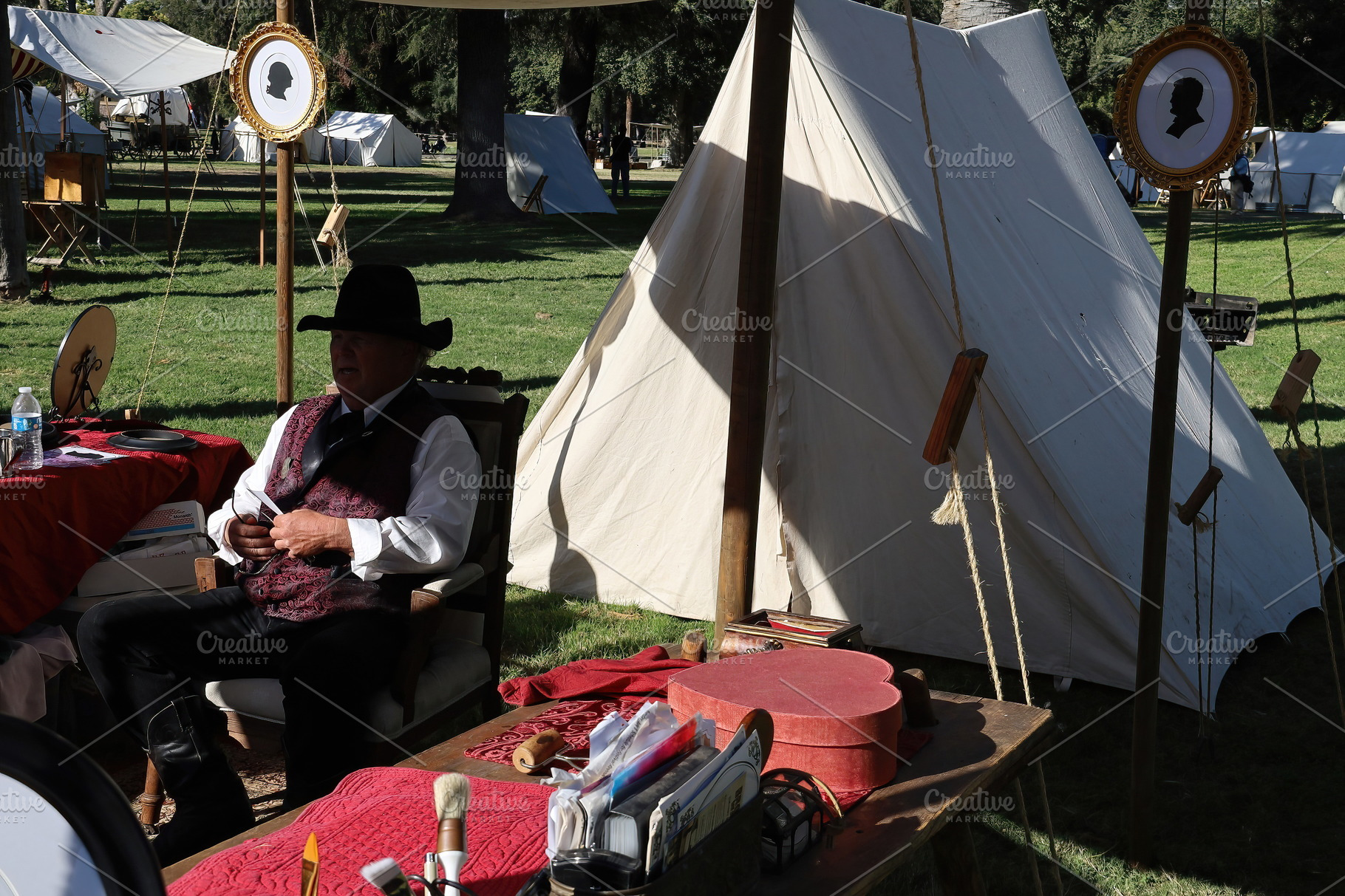 Civil War Reenactment Fresno California Arts & Entertainment Stock