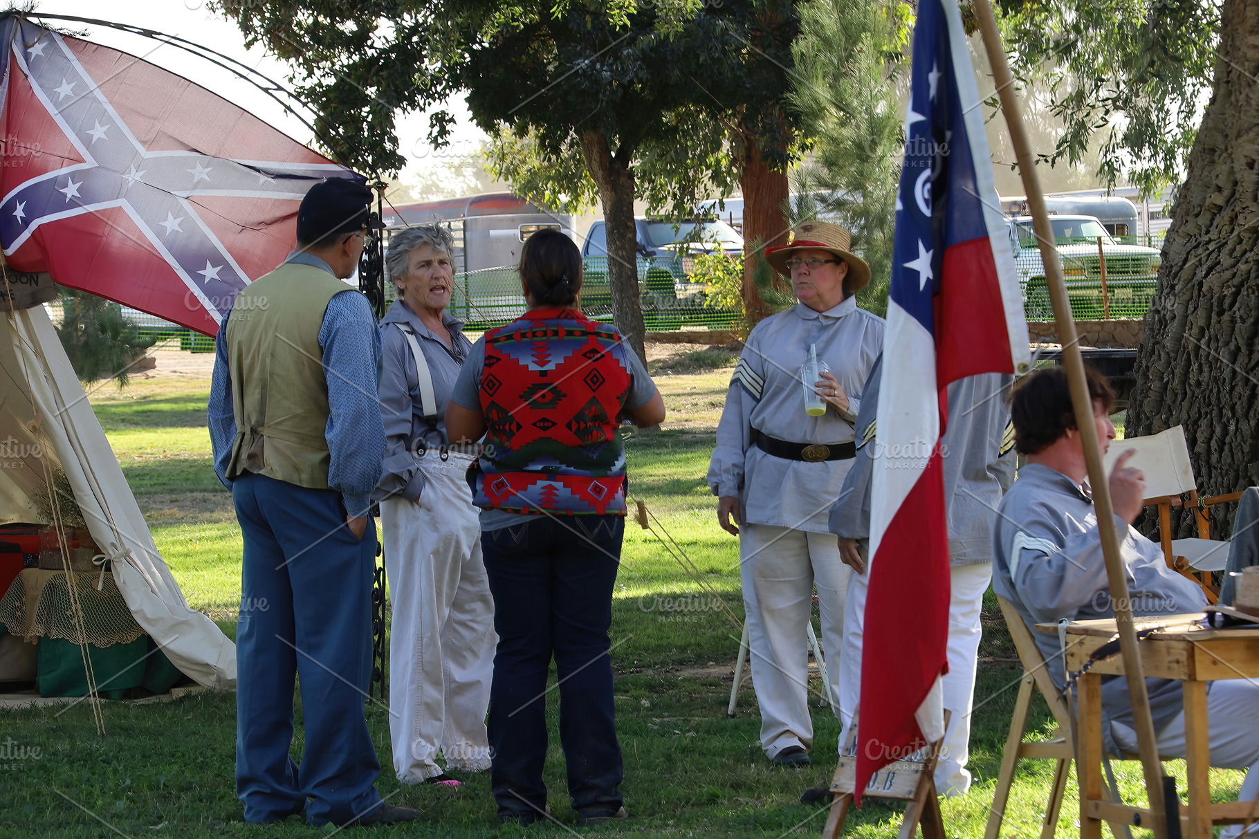 Civil War Reenactment Fresno California | Arts & Entertainment Stock