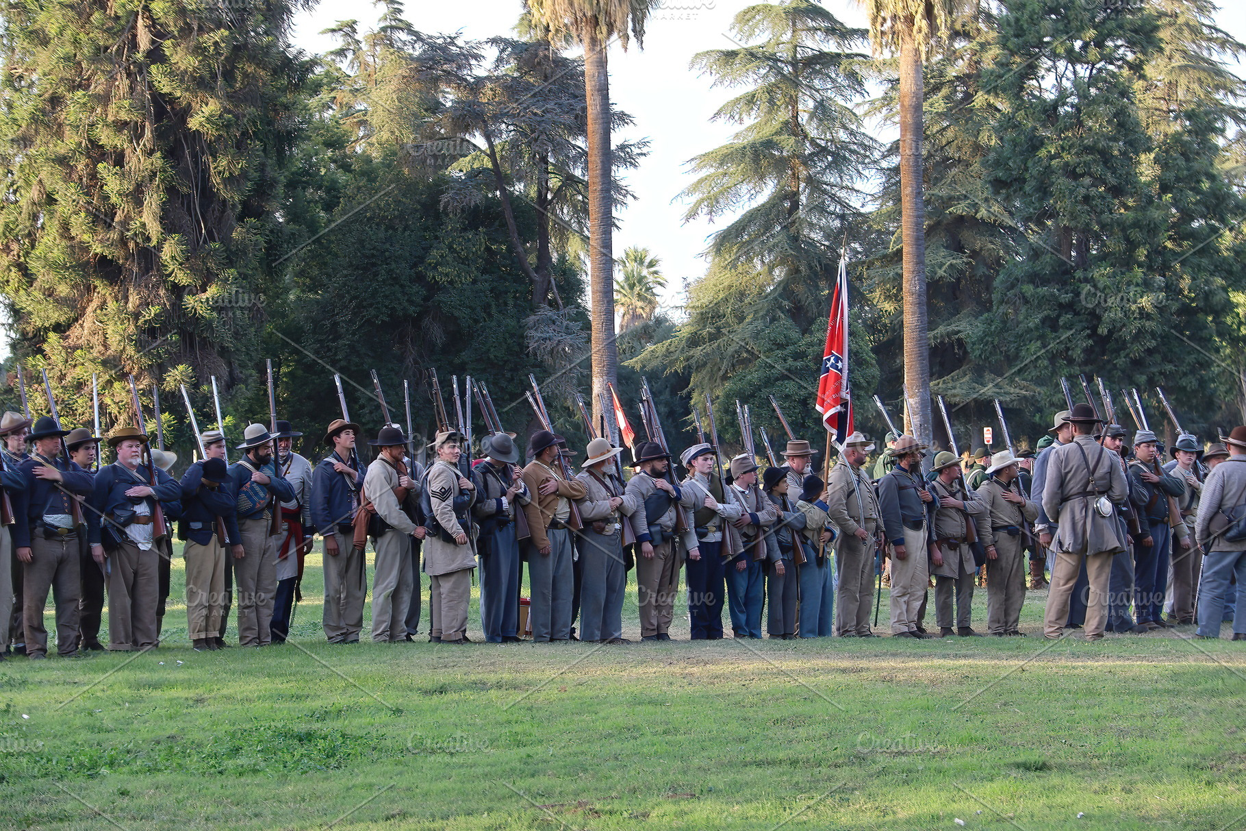 Civil War Reenactment Fresno California Arts & Entertainment Stock