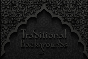 Set of traditional backgrounds | Pre-Designed Illustrator Graphics