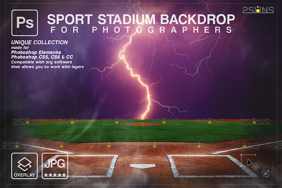 Baseball Backdrop, Sports Digital