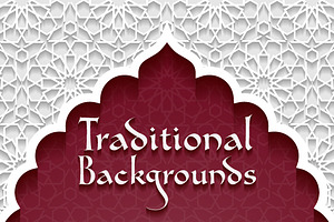 Set of traditional backgrounds | Pre-Designed Illustrator Graphics