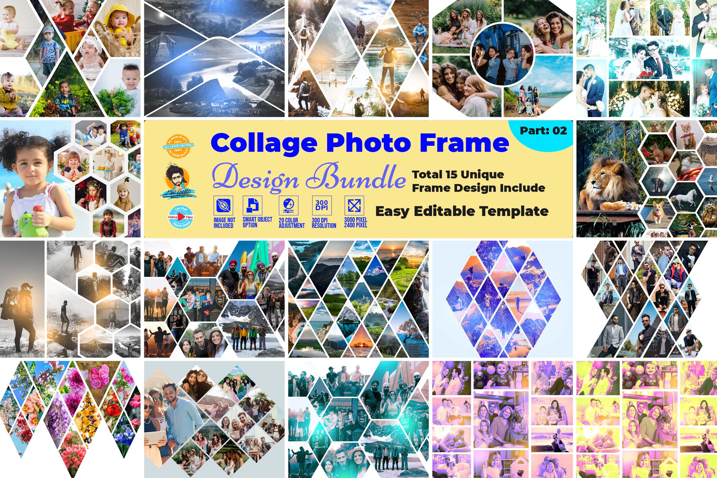 Unique Collage Photo Frame Bundle | Creative Market