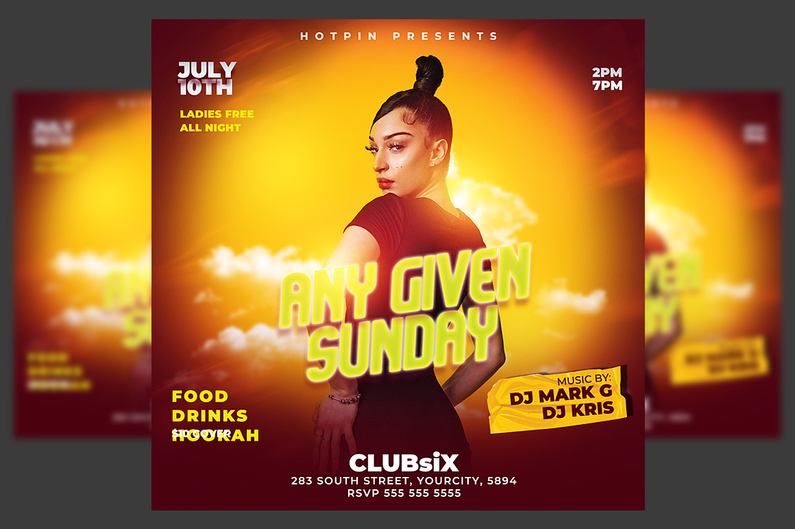 Night Club Party Flyer Template by Hotpin on Dribbble