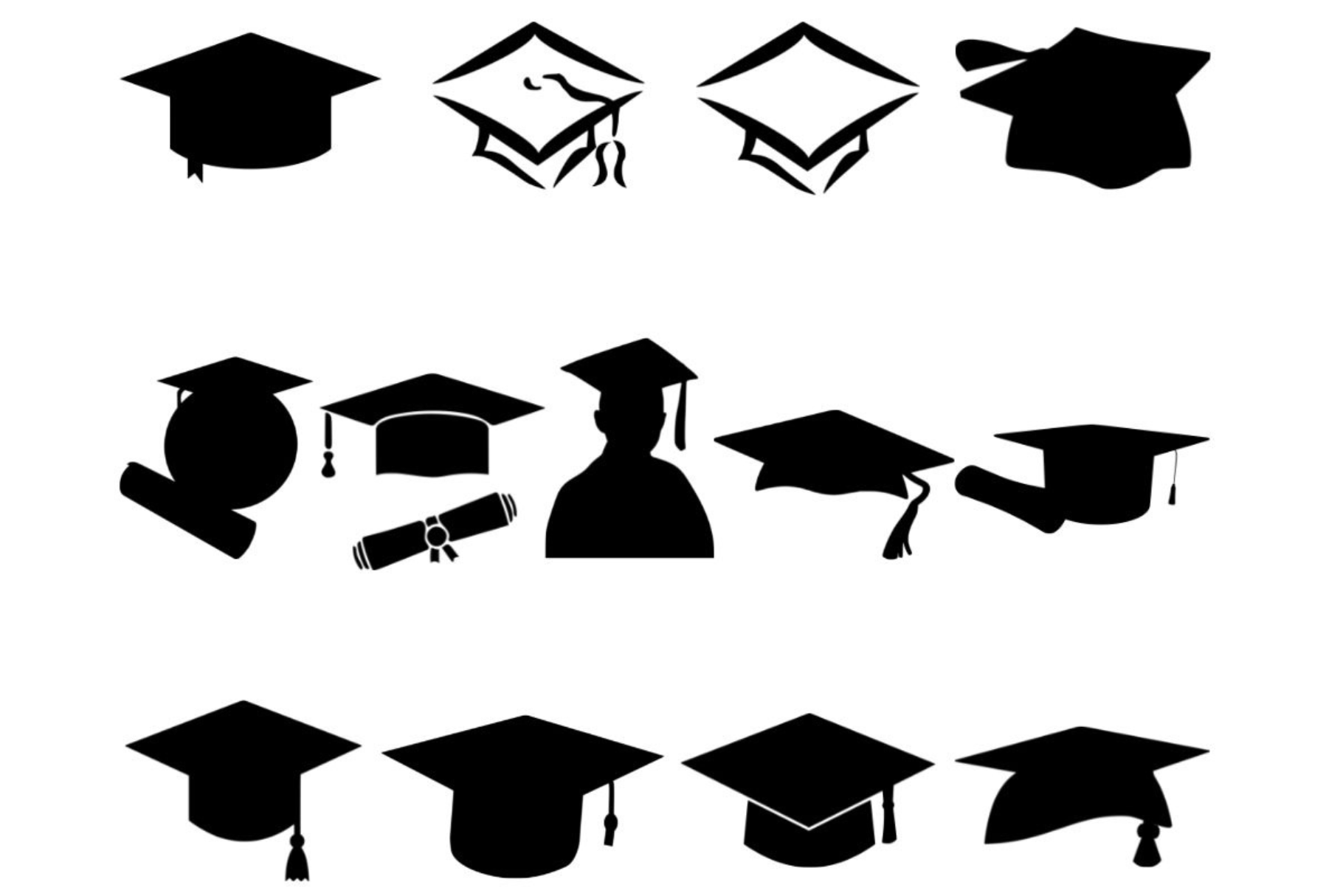 Diploma Hat Silhouette | Education Illustrations ~ Creative Market