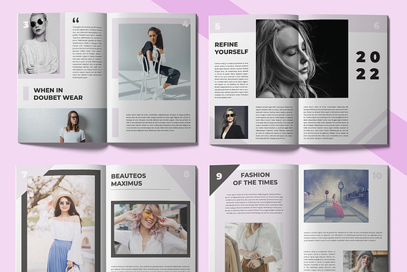 Clean Fashion Magazine Design Layout Graphic by MightyDesign