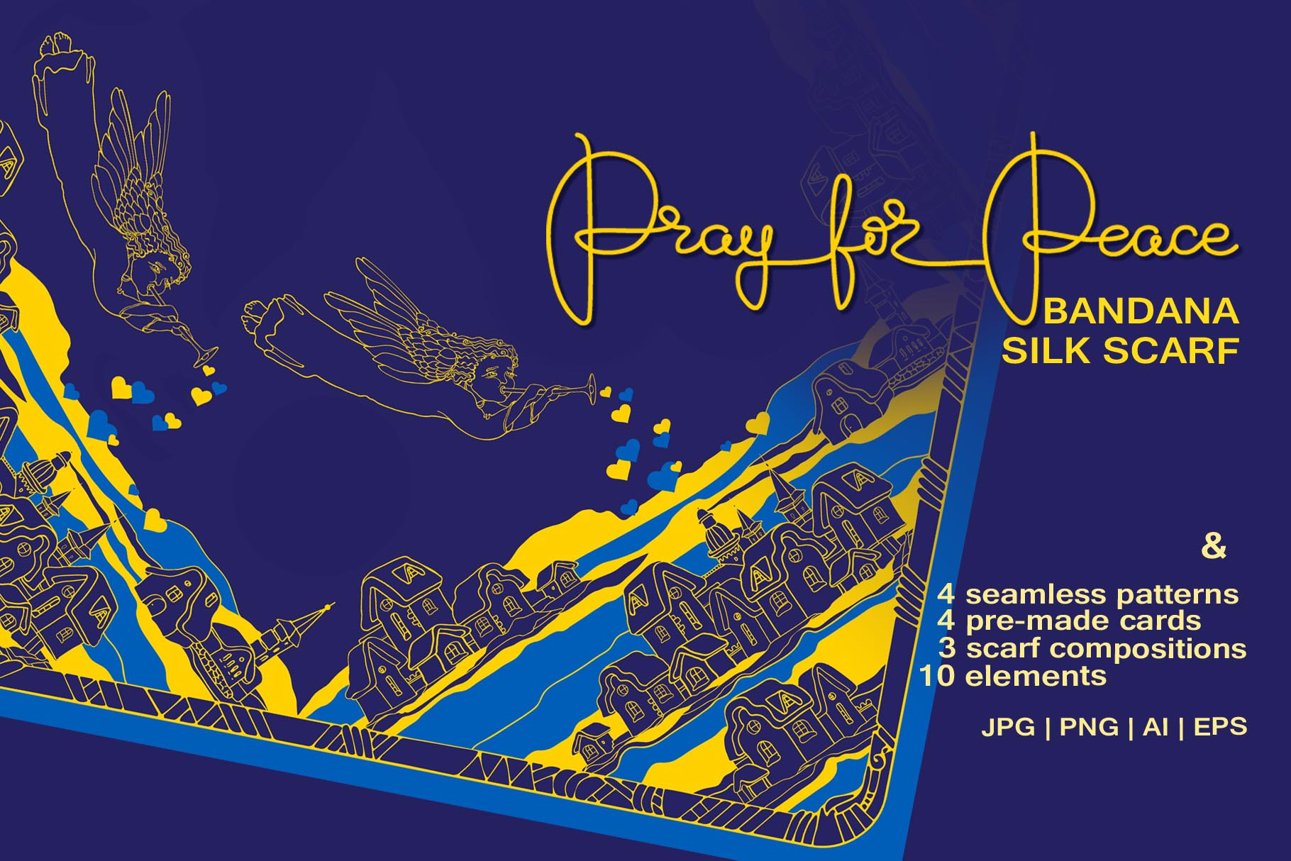 Pray for Peace. Clipart & Patterns. | Creative Market