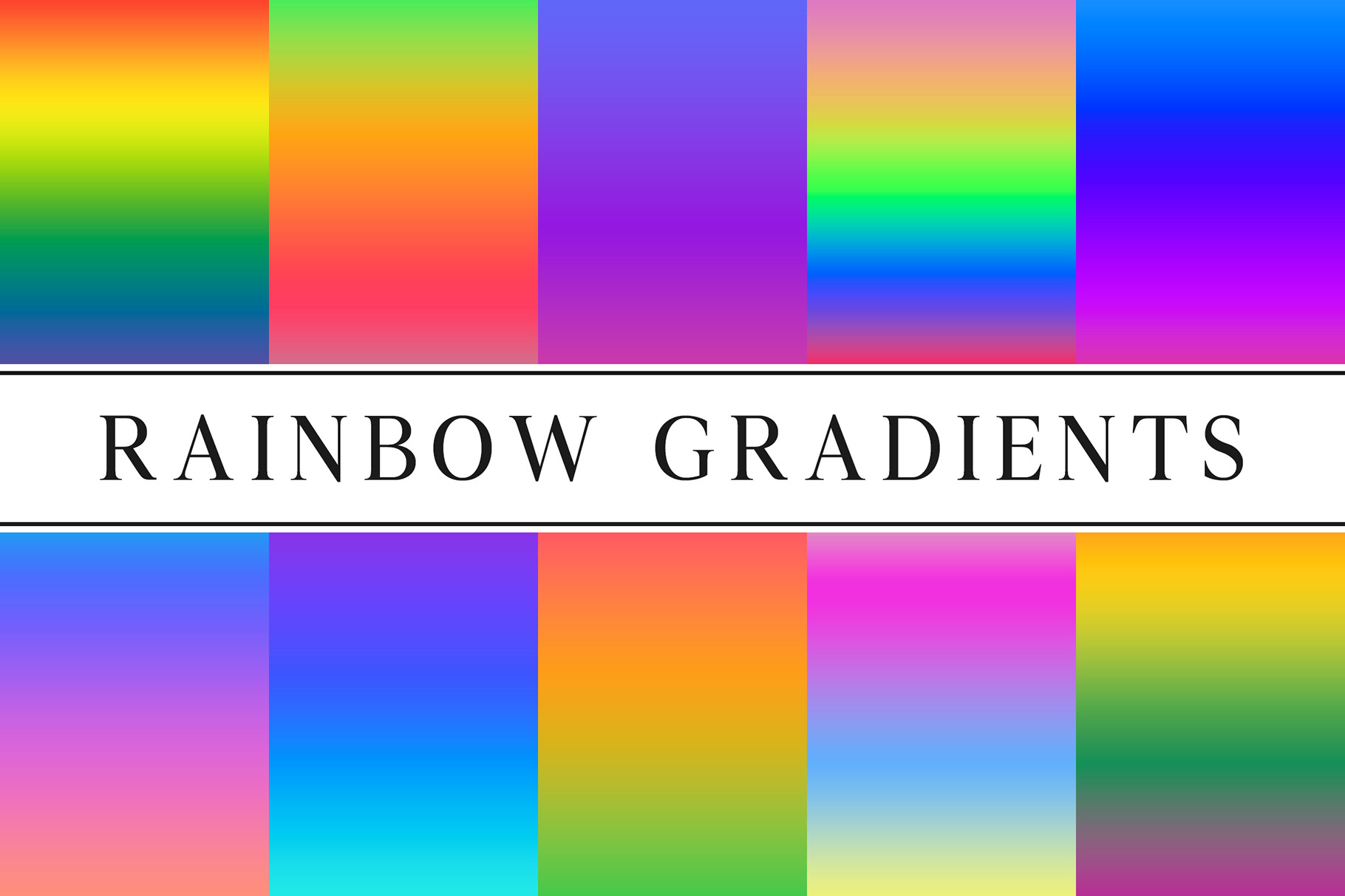 Rainbow Gradients Creative Market