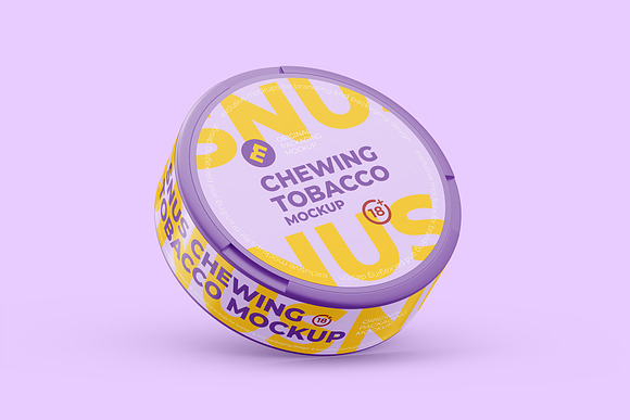 Snus Chewing Tobacco Can Mockup  Packaging Mockups ~ Creative Market