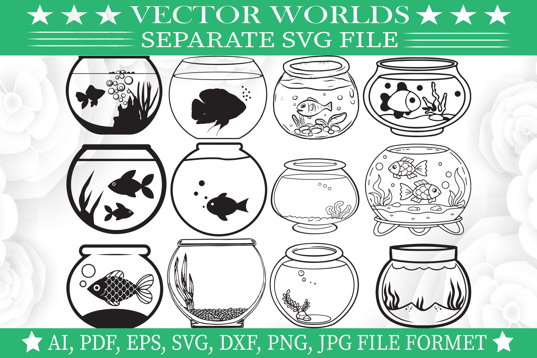 Fish Bowl Svg, Fish, Bowl Svg | Graphic Objects ~ Creative Market