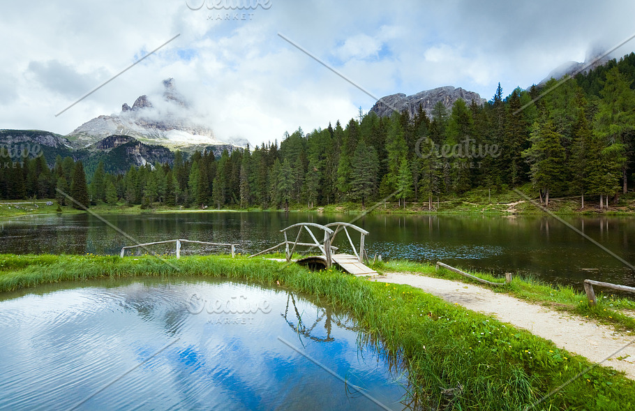 Alpine lake lago di antorno containing antorno, dolomites, and dolomiti ...