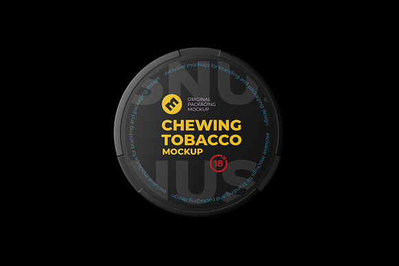 Snus Chewing Tobacco Can Mockup - 4 PSD