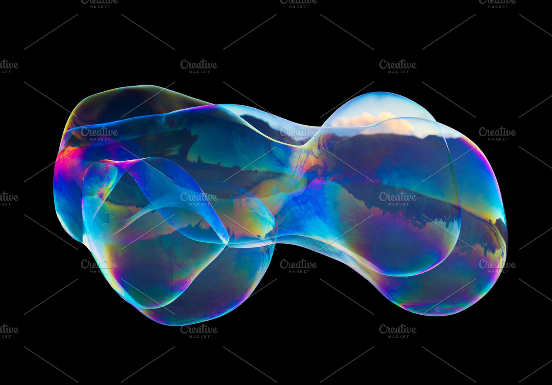 Large Soap Bubbles Containing Beach Beautiful And Blow HighQuality