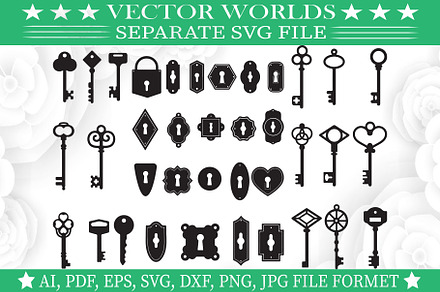 Antique Keys [SVG, DXF], Cutting Machine & Laser Cutting Designs