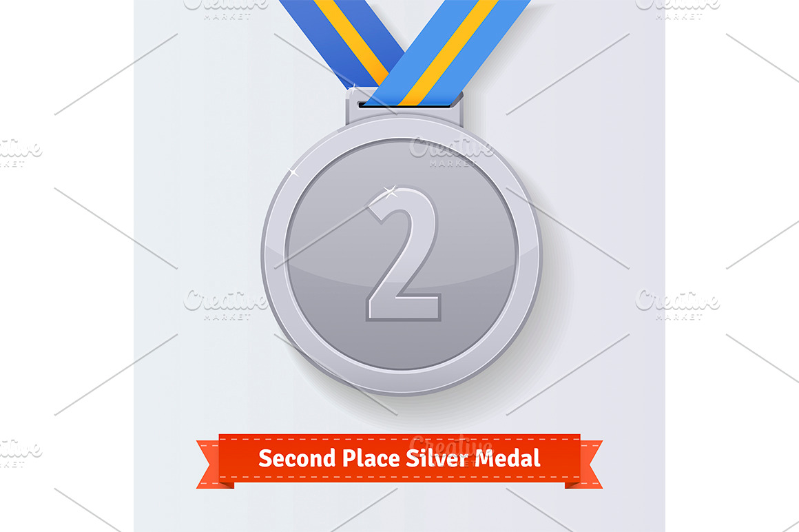 Second Place Award Silver Medal Pre Designed Illustrator Graphics Creative Market