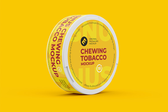 Snus Chewing Tobacco Can Mockup - 4 PSD