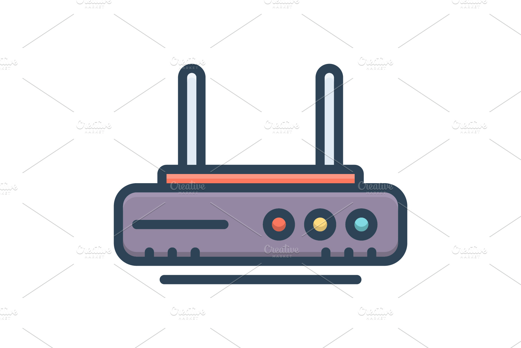 Modem Broadband Color Icon Icons Creative Market