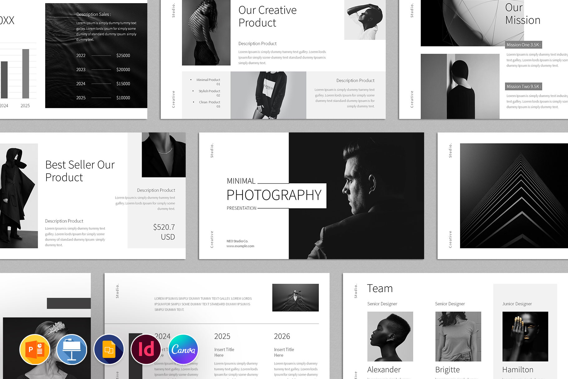 Minimalist Photography Presentation | Presentation Templates ~ Creative ...