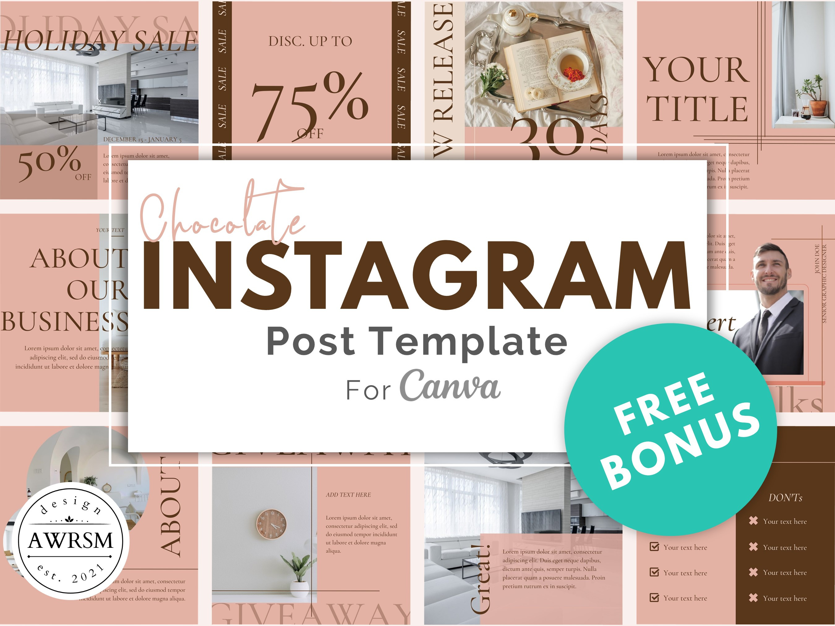 Instagram Beauty Template for Canva + Bonus | Creative Market